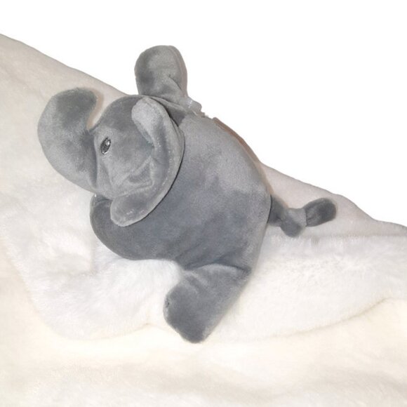 Mary Meyer Afrique Huggy Elephant Ivory Security Lovey Baby Blanket 12" X 12" - Picture 2 of 5